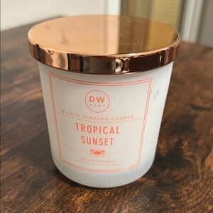 DW Home Tropical Sunset Scented Candle - White and Gold